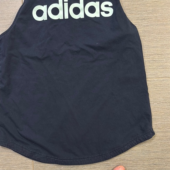 Adidas Black Tank Top with White Logo - Picture 5 of 9